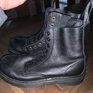 Girls black leather Dr. Martens